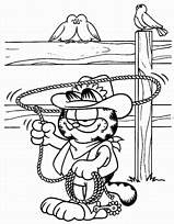 coloriage garfield cow boy